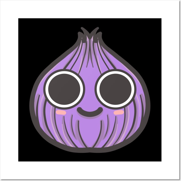 Cute onion cartoon Wall Art by Josh Diaz Villegas